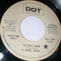 G. Hawl Jones I'm Just Gone / Rosalee USED VINYL 7INCH 45 RPM PROMO