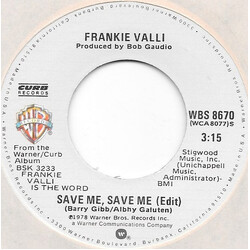 Frankie Valli Save Me, Save Me USED VINYL 7INCH SINGLE 45 RPM