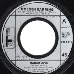 Golden Earring Radar Love Vinyl 7" USED