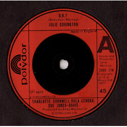 Julie Covington / Charlotte Cornwell / Rula Lenska / Sue Jones-Davies O.K.? USED VINYL 7INCH 45 RPM SINGLE