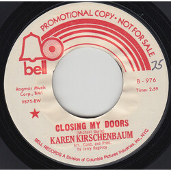 Karen Kirschenbaum Closing My Doors USED VINYL 7INCH 45 RPM SINGLE PROMO