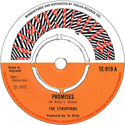 The Ethiopians Promises USED VINYL 7INCH
