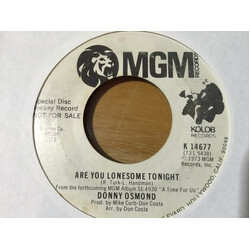 Donny Osmond Are You Lonesome Tonight / When I Fall In Love USED VINYL 7INCH 45 RPM SINGLE PROMO