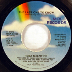 Reba McEntire The Last One To Know USED VINYL 7INCH 45 RPM SINGLE
