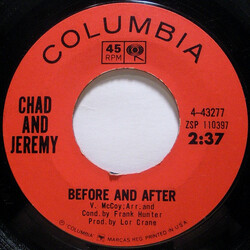Chad & Jeremy Before And After USED VINYL 7INCH 45 RPM SINGLE STYRENE