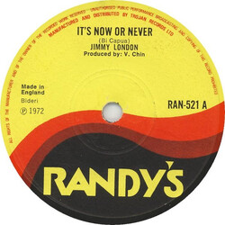 Jimmy London It's Now Or Never USED VINYL 7INCH 45 RPM