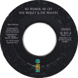Bob Marley & The Wailers No Woman, No Cry USED VINYL 7INCH 45 RPM SINGLE STYRENE STEREO