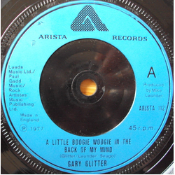 Gary Glitter A Little Boogie Woogie In The Back Of My Mind USED VINYL 7INCH