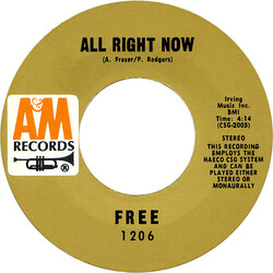 Free All Right Now USED VINYL 7INCH 45 RPM SINGLE STYRENE STEREO