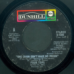 Four Tops One Chain Don't Make No Prison USED VINYL 7INCH 45 RPM STYRENE STEREO