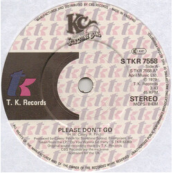 KC & The Sunshine Band Please Don't Go VINYL 7" USED