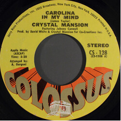 Crystal Mansion Carolina In My  Mind USED VINYL 7INCH 45 RPM STEREO MONO