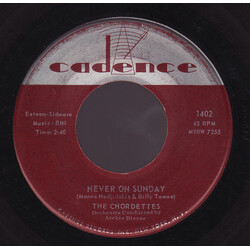 The Chordettes Never On Sunday / Faraway Star USED VINYL 7INCH 45 RPM SINGLE