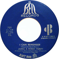 James & Bobby Purify I Can Remember / I Was Born To Lose Out USED VINYL 7INCH SINGLE