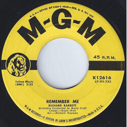 Richard Barrett (5) Remember Me USED VINYL 7INCH 45 RPM SINGLE