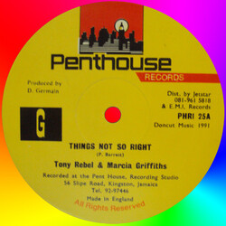 Tony Rebel / Marcia Griffiths Things Not So Right Vinyl 12" USED
