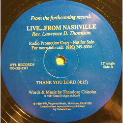 Reverend Lawrence Thomison Live...From Nashville USED VINYL 12INCH 33 S RPM MAXI-SINGLE PROMO