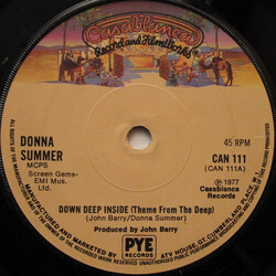 Donna Summer / John Barry Down Deep Inside (Theme From The Deep) VINYL 7" USED