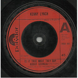 Kenny Lynch Is It True What They Say About Georgia USED VINYL 7INCH SINGLE 45 RPM