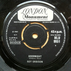 Roy Orbison Goodnight USED VINYL 7INCH 45 RPM SINGLE