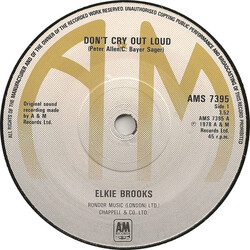 Elkie Brooks Don't Cry Out Loud / Got To Be A Winner USED VINYL 7INCH 45 RPM SINGLE
