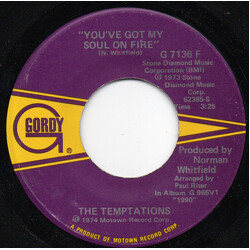 The Temptations You've Got My Soul On Fire / I Need You USED VINYL 7INCH 45 RPM