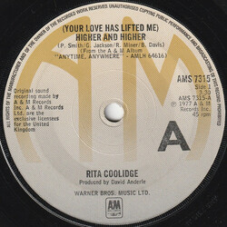 Rita Coolidge (Your Love Has Lifted Me) Higher And Higher / I Don't Want To Talk About It USED VINYL 7INCH SINGLE 45 RPM