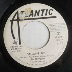 Led Zeppelin / Cactus (3) Gallows Pole / You Can't Judge A Book By The Cover USED VINYL 7INCH 45 RPM JUKEBOX