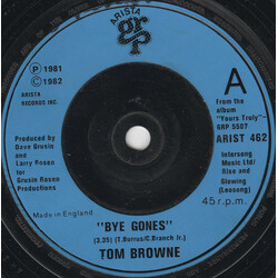 Tom Browne Bye Gones USED VINYL SINGLE 7INCH