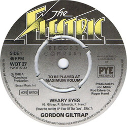 Gordon Giltrap Weary Eyes USED VINYL 7INCH 45 RPM