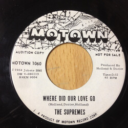 The Supremes Where Did Our Love Go USED VINYL 7INCH 45 RPM SINGLE PROMO