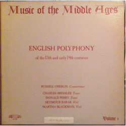 Russell Oberlin / Charles Bressler / Donald Perry / Seymour Barab / Martha Blackman Music Of The Middle Ages: Volume 4 (English Polyphony Of The 13th 