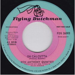 Ron Anthony Oh Calcutta USED VINYL 7INCH 45 RPM PROMO STEREO MONO
