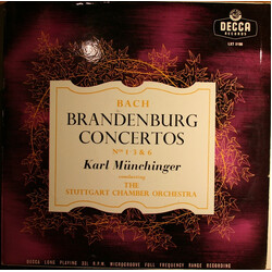 Johann Sebastian Bach / Karl Münchinger / Stuttgarter Kammerorchester Brandenburg Concertos Nos. 1, 3 & 6 Vinyl LP USED