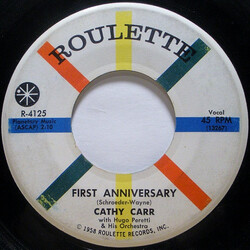 Cathy Carr First Anniversary / With Love USED VINYL 7INCH 45 RPM SINGLE