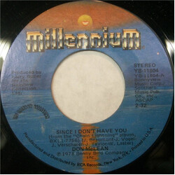 Don McLean Since I Don't Have You VINYL 7" USED