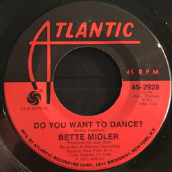Bette Midler Do You Want To Dance? Vinyl 7" USED