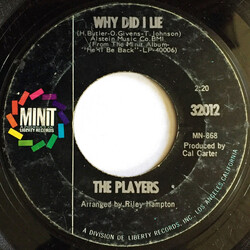 The Players (10) Why Did I Lie / I'm Glad I Waited USED VINYL 7INCH 45 RPM SINGLE