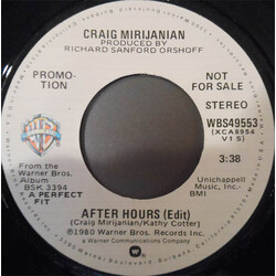 Craig Mirijanian After Hours USED VINYL 7INCH PROMO
