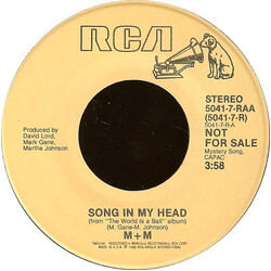 M + M Song In My Head USED VINYL 7INCH 45 RPM PROMO