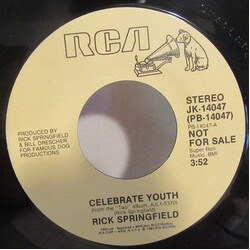 Rick Springfield Celebrate Youth USED VINYL 7INCH 45 RPM PROMO