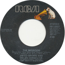 Jim Ed Brown & Helen Cornelius The Bedroom USED VINYL 7INCH 45 RPM SINGLE STYRENE