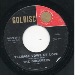 The Dreamers (12) Teenage Vows Of Love / Natalie USED VINYL 7INCH 45 RPM STYRENE
