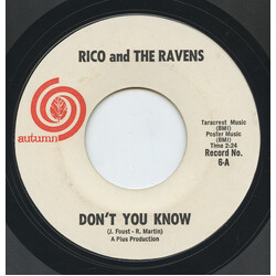 Rico & The Ravens Don't You Know / In My Heart USED VINYL 7INCH SINGLE REPRESS