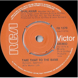 Shalamar Take That To The Bank USED VINYL 7INCH 45 RPM SINGLE