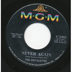The Royalettes Never Again / I Want To Meet Him USED VINYL 7INCH