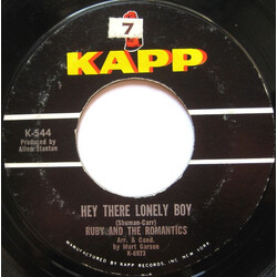 Ruby And The Romantics Hey There Lonely Boy / Not A Moment Too Soon USED VINYL 7INCH 45 RPM SINGLE STYRENE