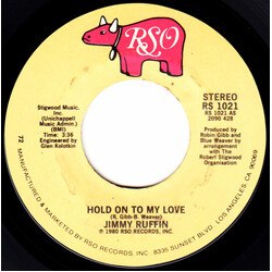 Jimmy Ruffin Hold On To My Love USED VINYL 7INCH 45 RPM SINGLE STYRENE STEREO