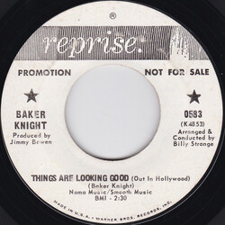 Baker Knight Things Are Looking Good / Stick-To-It-Ivity USED VINYL 7INCH 45 RPM PROMO