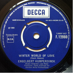 Engelbert Humperdinck Winter World Of Love USED VINYL 7INCH SINGLE 45 RPM